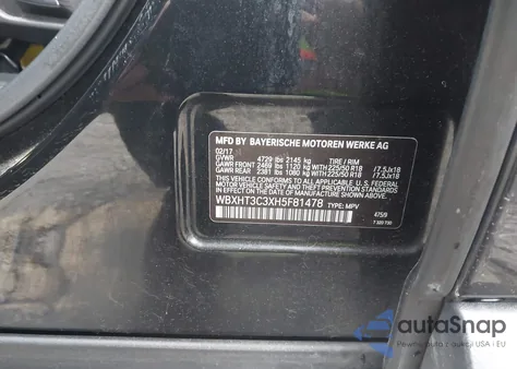 2017 BMW X1 xDrive28I из США, поврежденный, VIN WBXHT3C3XH5F81478